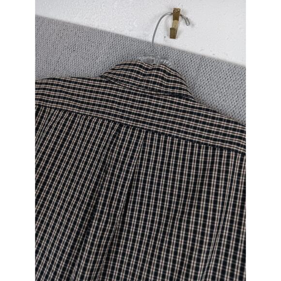 Vintage Ralph Lauren Blake Shirt Mens Large Brown/Navy Check Button Down Preppy - Picture 8 of 12
